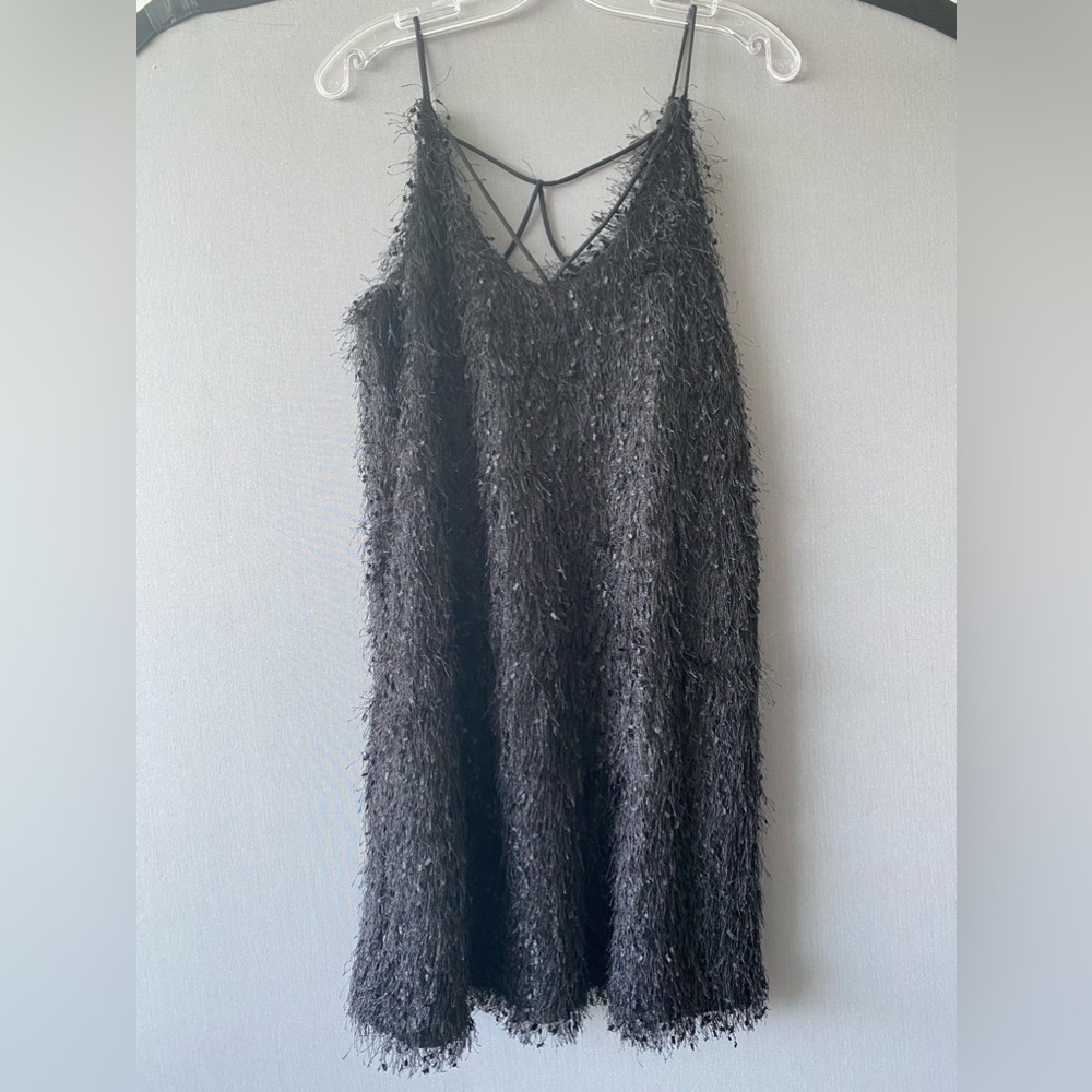 Black Mini Flapper Dress